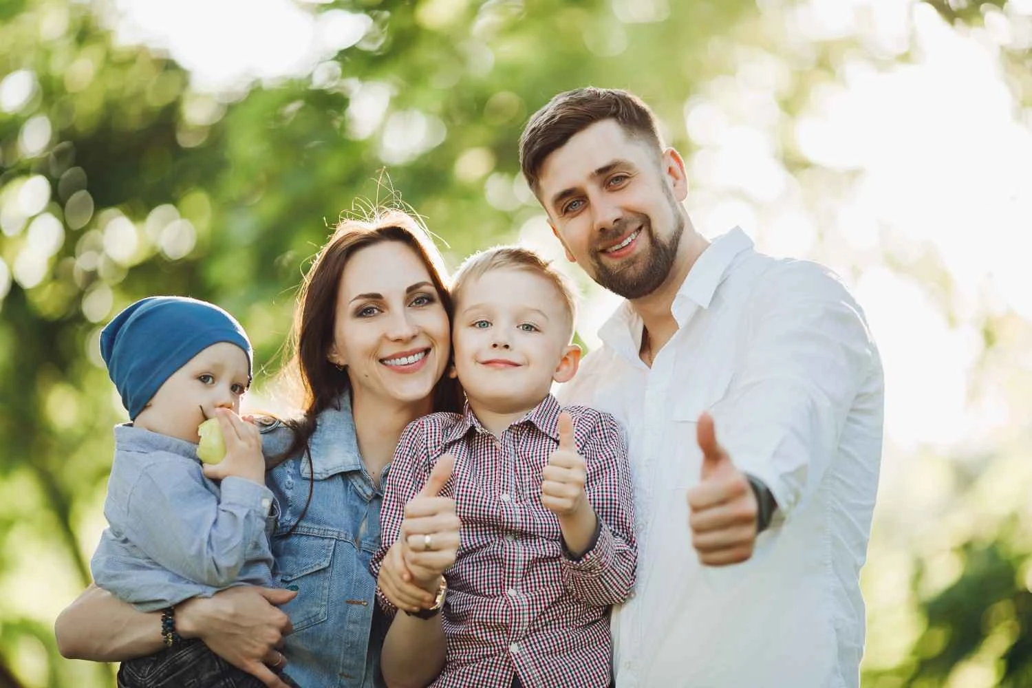 Happy family together